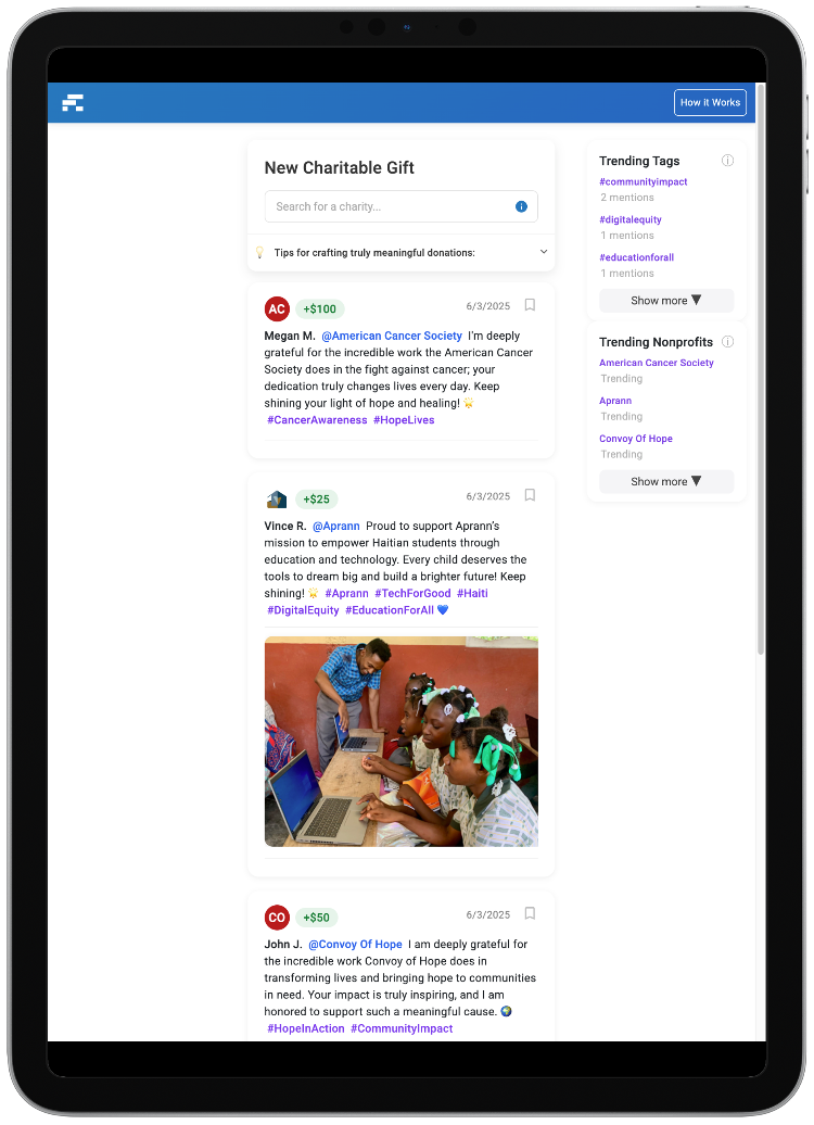 Giving Board - Discover fundraising campaigns